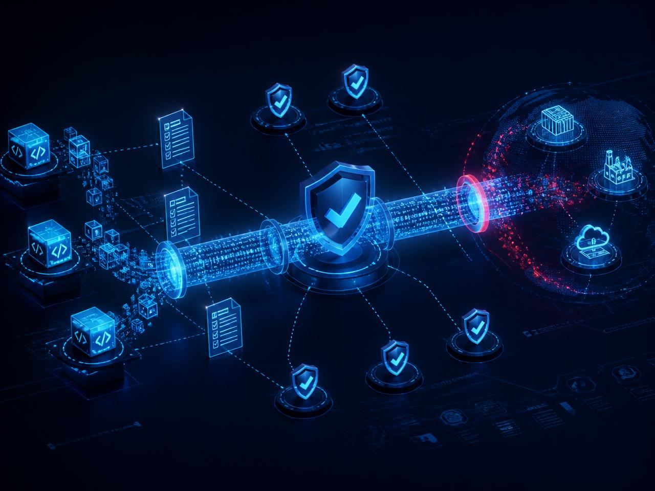 Secure software supply chain with verified code packages and SBOM governance